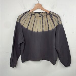 Madewell Tie-Dye Resourced Cotton Swing Sweatshirt Crewneck Small Grey